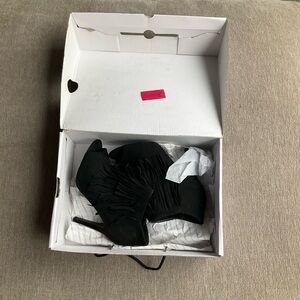 Aldo Faux Suede Fringed Open Toe Stiletto High Heeled Shoes Size 7